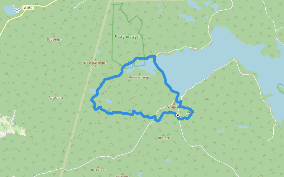 Isala-Ågleden walking route map in Ågs Bruk