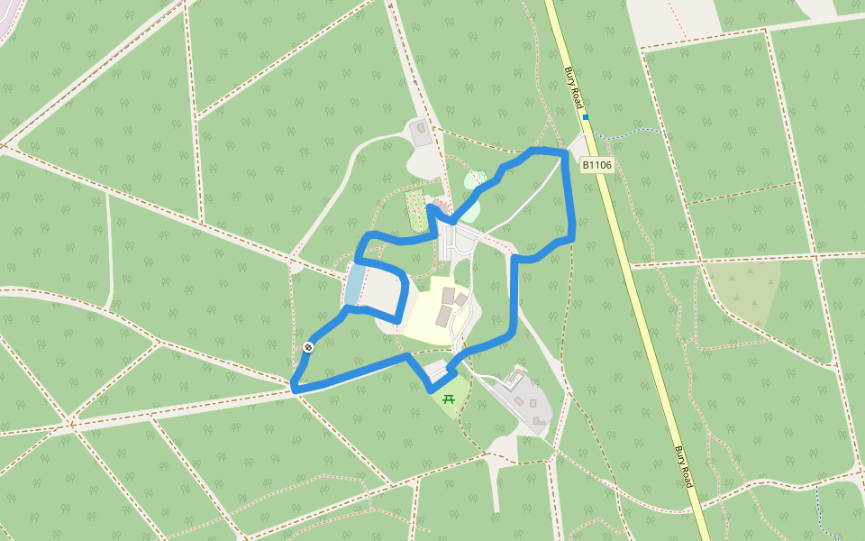 Tree and History Trail walking route map in Brandon