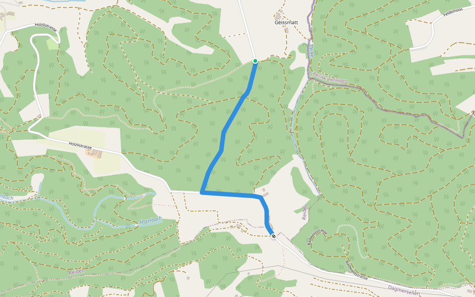Reiden - Reiden Station walking route map in Reiden
