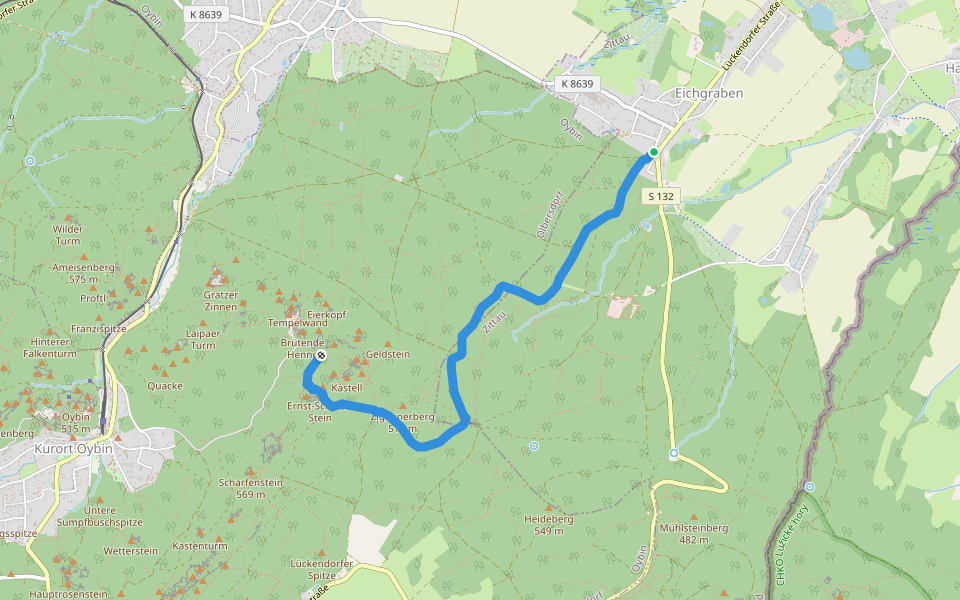 LG-Grüner Punkt walking route map in Zittau