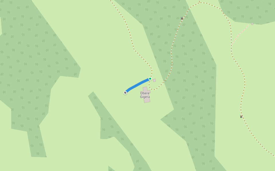 Obere Gigera - fixme walking route map in Plasselb
