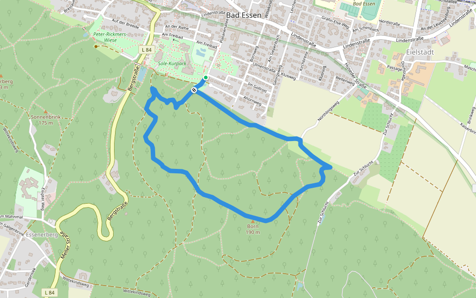 Rundwege Bad Essen (1) walking route map in Bad Essen