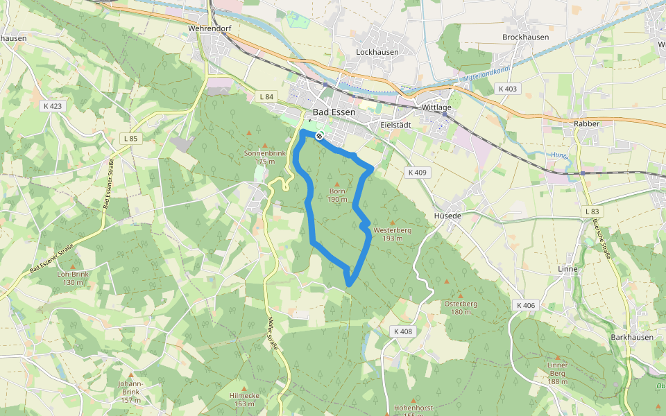 Rundwege Bad Essen (7) walking route map in Bad Essen