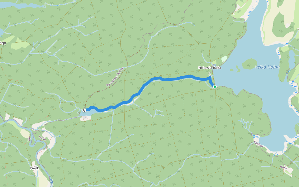 [Z] Velká Holná - Dolní Vydýmač walking route map in Hatín