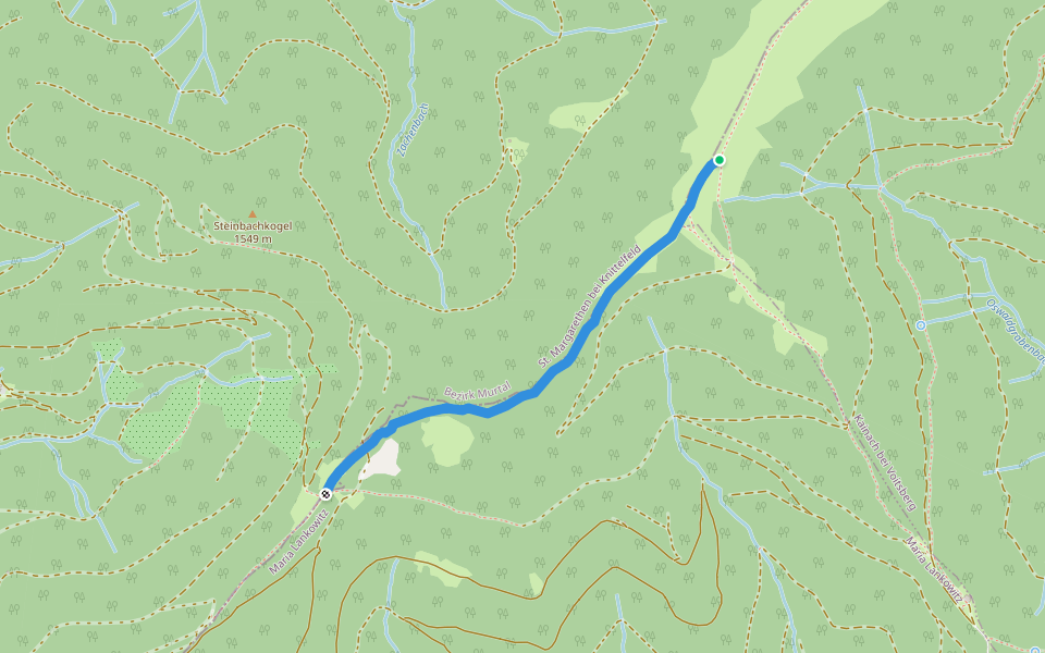 Wanderweg 547a walking route map in Kainach bei Voitsberg