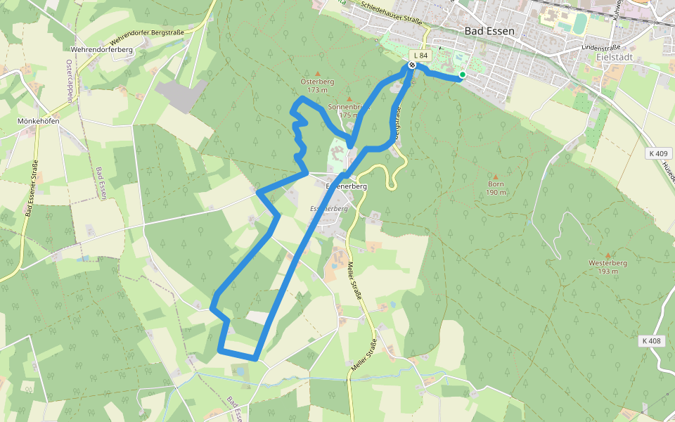 Rundwege Bad Essen (2) walking route map in Bad Essen