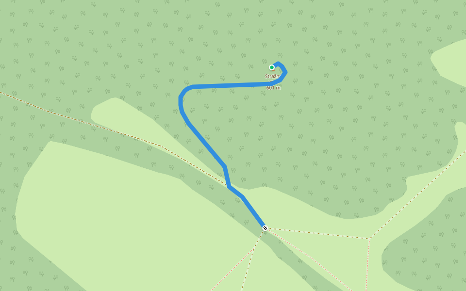 [M] odb. Strážný vrch walking route map in Merboltice