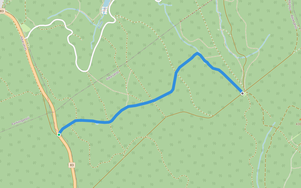 ZT, Roth Gyula-tanösvény walking route map in Csehbánya