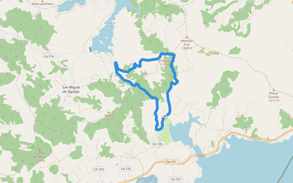 PR-S-32 Ruta de Vallejo Rucandano walking route map in Lanchares