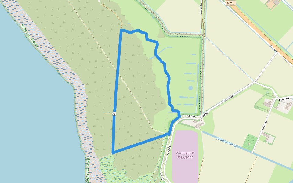 Oranje walking route map in Stellendam