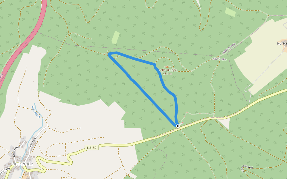 Lange Heide 1 walking route map in Kirchheim