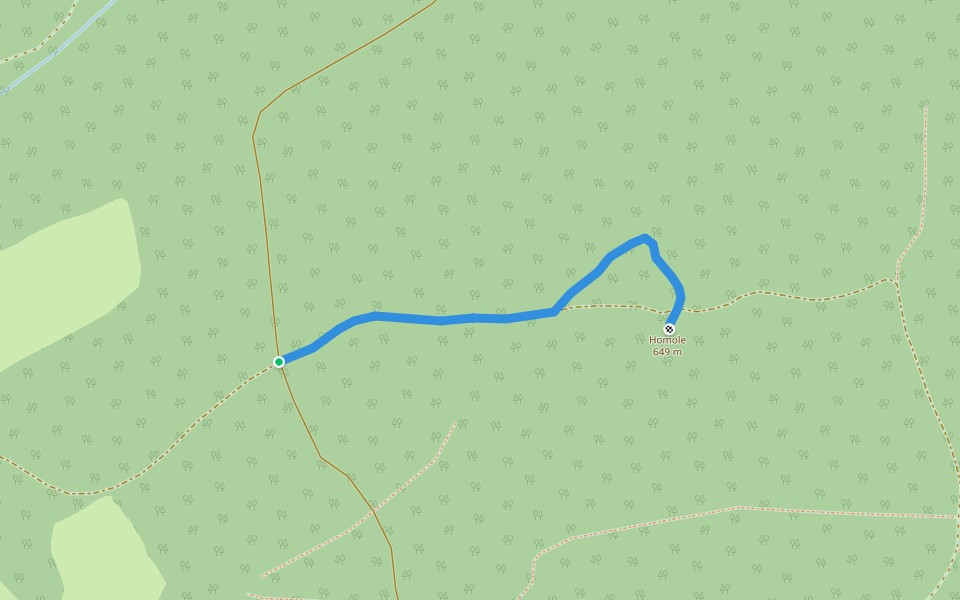 Sopka Ventarola walking route map in Krajanów