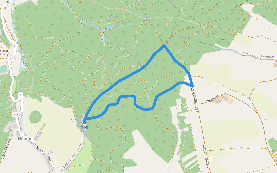 Rundwanderweg Fischbachtal Nonroder Höhe 5 : Heilsruhe-Weg walking route map in Fischbachtal