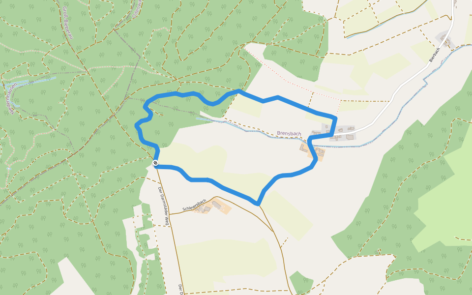 Rundwanderweg Fränkisch-Crumbach Heilsruhe 6 : Bierbachweg walking route map in Fränkisch-Crumbach