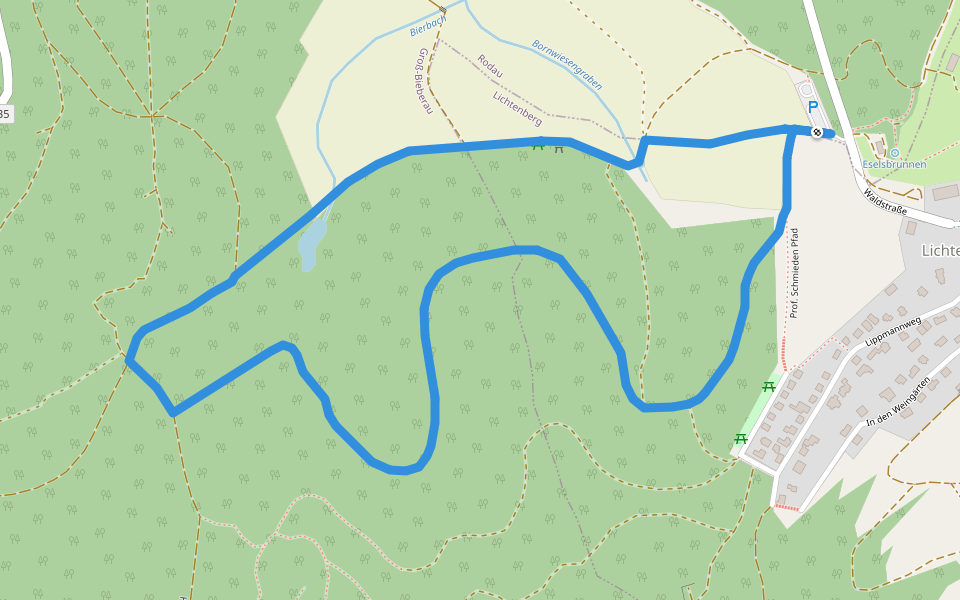 Rundwanderweg Fischbachtal Riedbusch 5: Schlangen-Weg walking route map in Fischbachtal