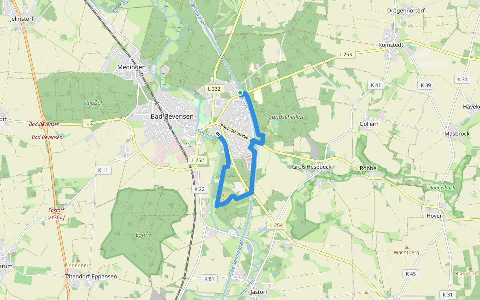 Strecke Nr. 12 walking route map in Bad Bevensen
