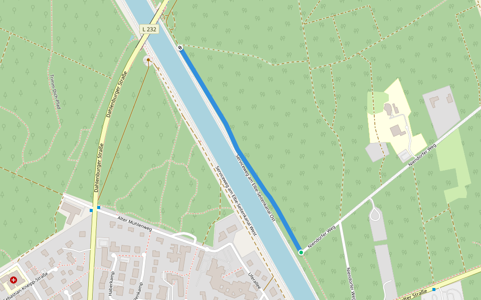 Blaue Route walking route map in Bad Bevensen