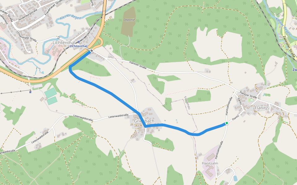 Zielwanderweg 4 (Zwiesel-Frauenau) walking route map in Frauenau