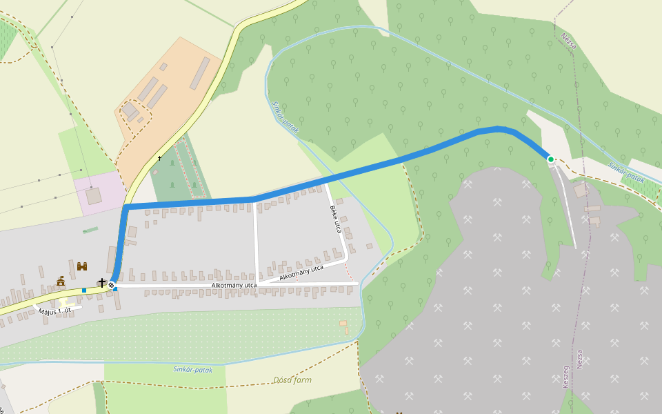 S walking route map in Keszeg