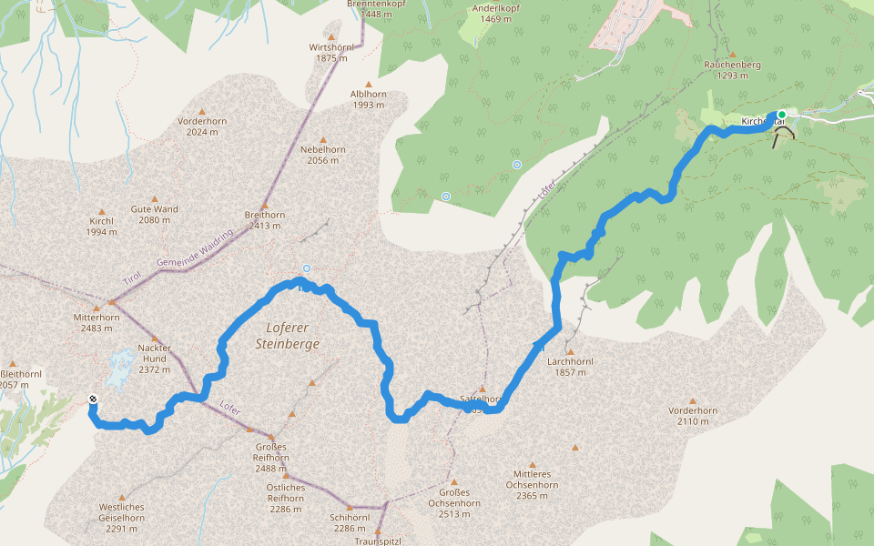 Schärdinger Steig walking route map in Kirchental