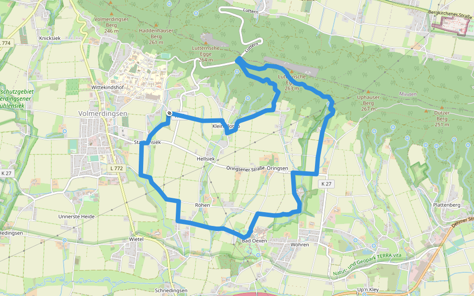 Rundweg A4 Wittekindshof walking route map in Bad Oeynhausen