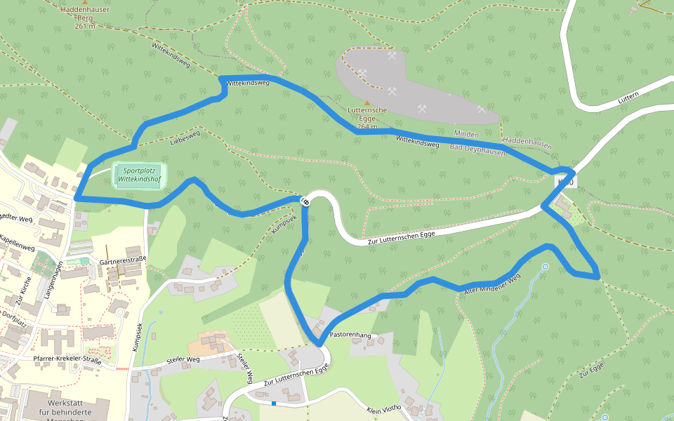 Rundweg A3 Wittekindshof walking route map in Bad Oeynhausen