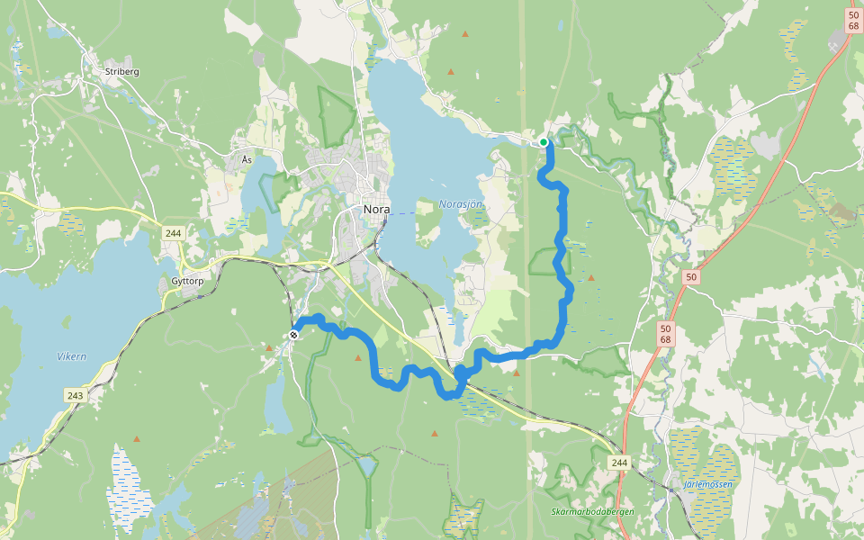 Bergslagsleden Etapp 6 walking route map in Hammarby