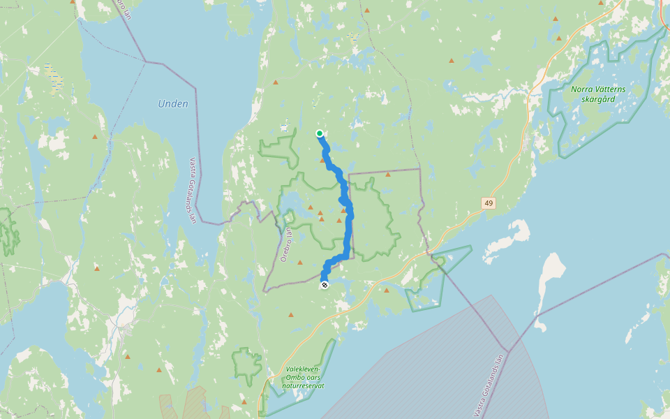 Bergslagsleden Etapp 17 walking route map in Tivedstorp