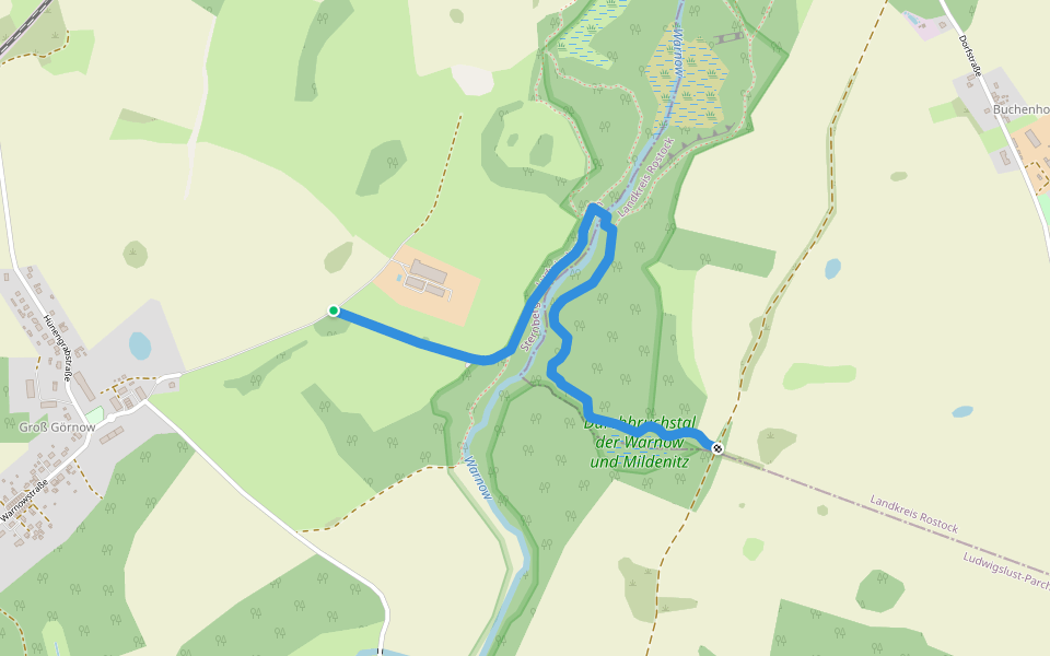 Denkmalweg walking route map in Sternberg