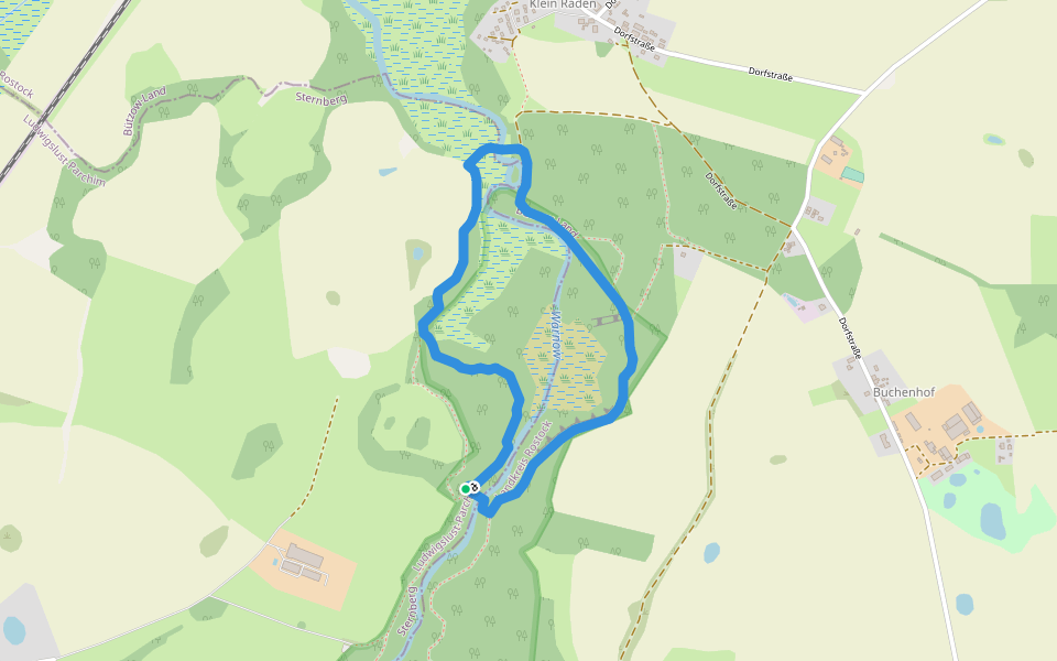 Rundweg NSG: Warnowdurchbruchstal walking route map in Sternberg