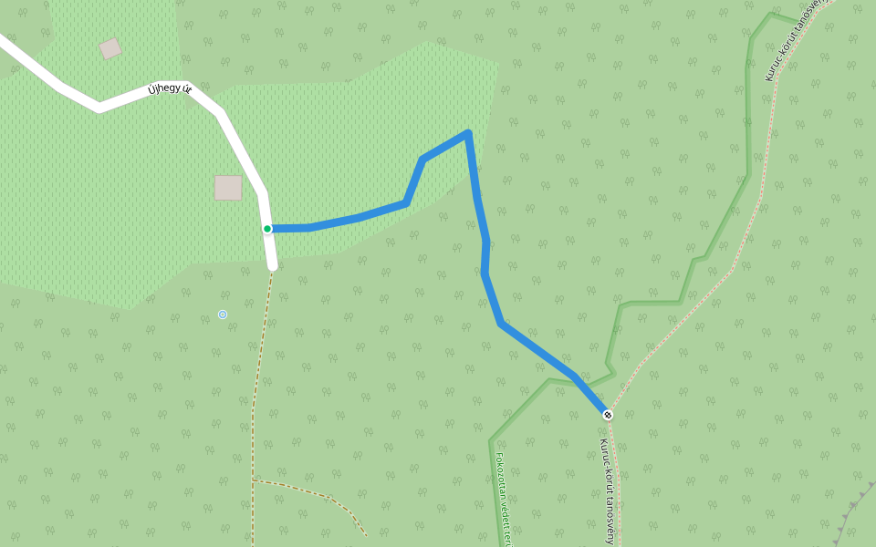 K● (Badacsony, OKT – Dongó-kút) walking route map in Badacsonytördemic