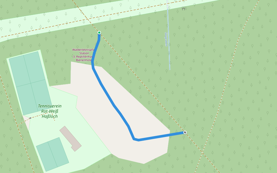 Walderlebnispfad Haßloch walking route map in Haßloch
