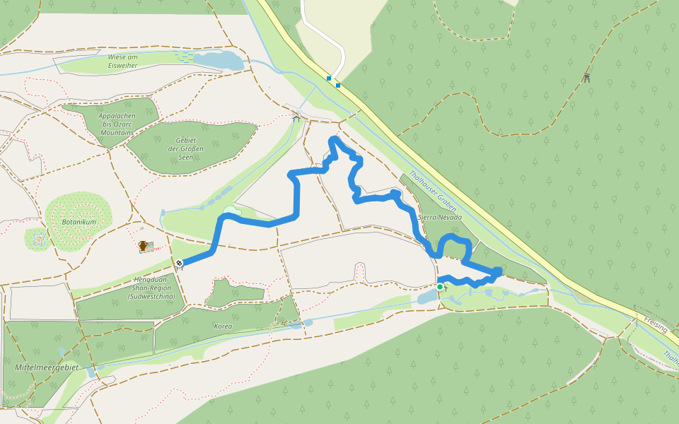 Themenpfad: Nordamerika West walking route map in Kranzberg
