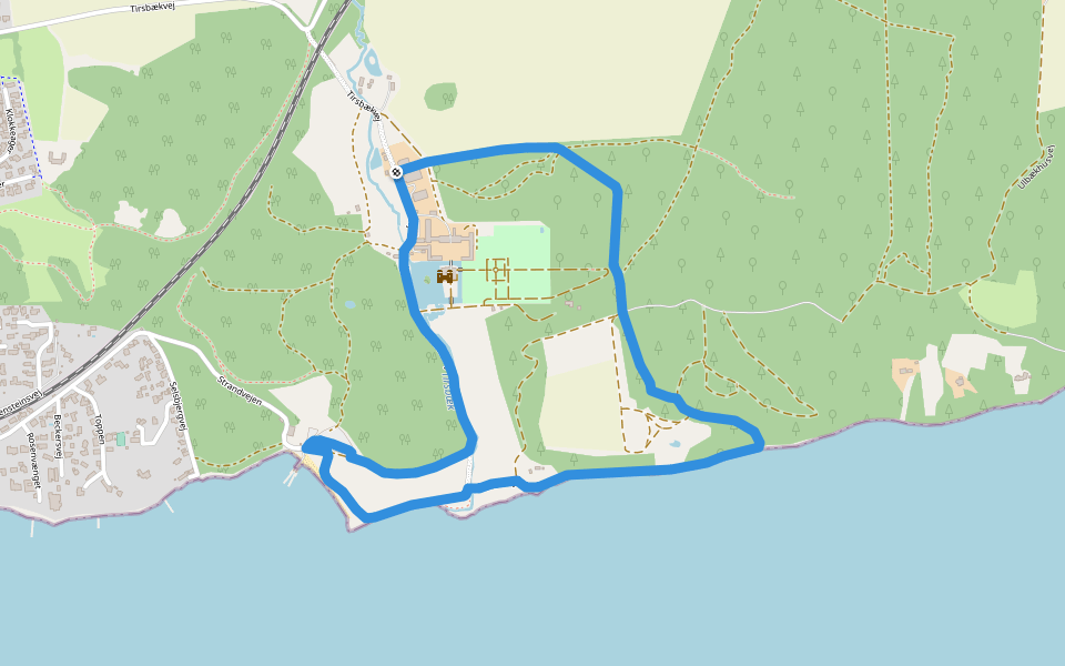 Daugårdstrand walking route map in Vejle
