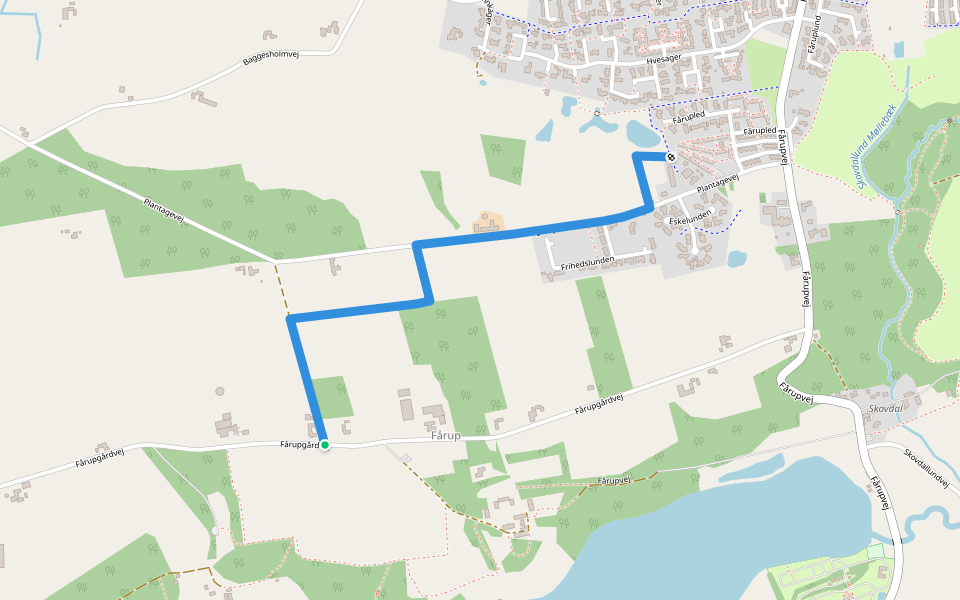 Sti fra Jelling walking route map in Jelling
