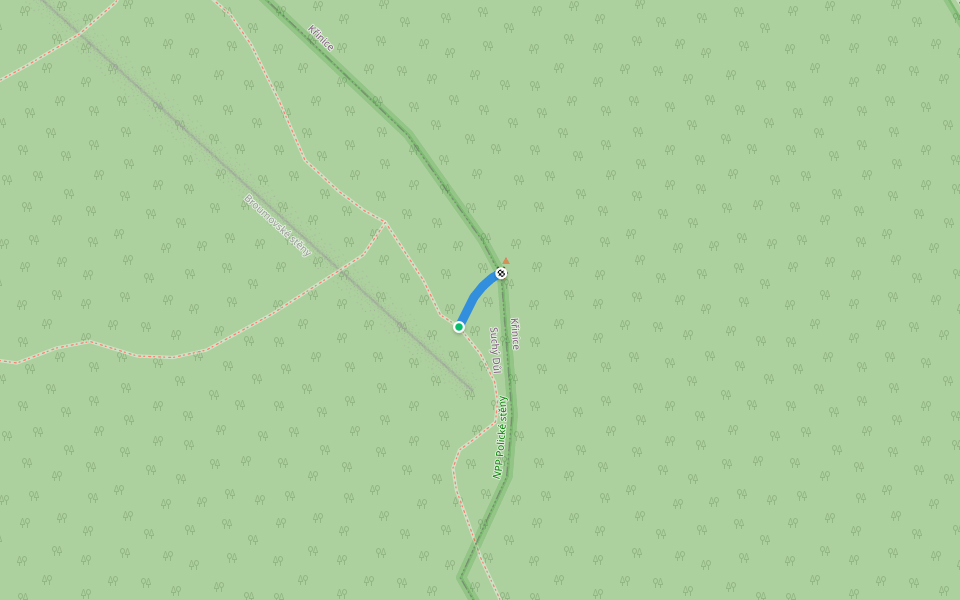 Supí hnízdo walking route map in Křinice