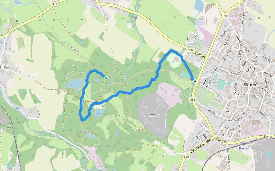 [Ž] Skuteč - Kamenný val walking route map in Skuteč
