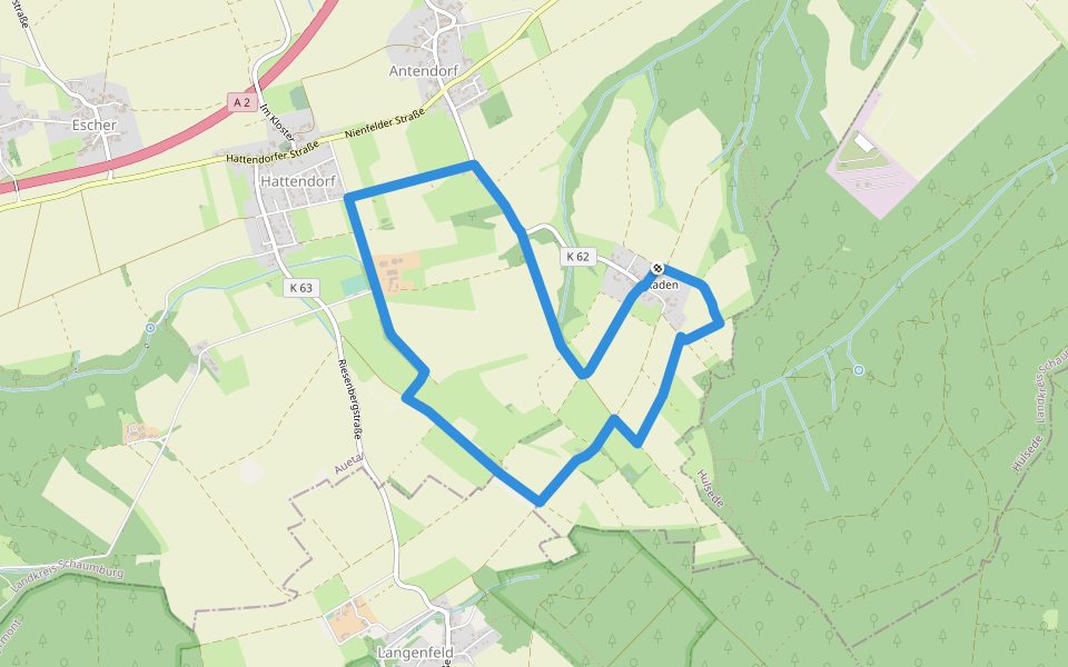 AU2 Rundwanderweg Auetal 2 walking route map in Auetal
