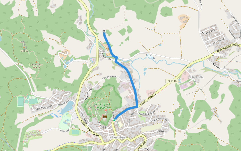 Wilder Mann 140 »Schweinsbergweg«, Naturpark Vorderer Bayerischer Wald walking route map in Falkenstein