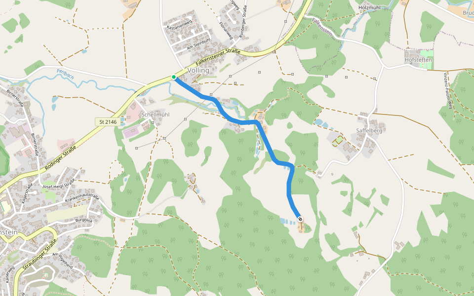 Wilder Mann 105 »Mühlenweg«, Naturpark Vorderer Bayerischer Wald walking route map in Verwaltungsgemeinschaft Falkenstein