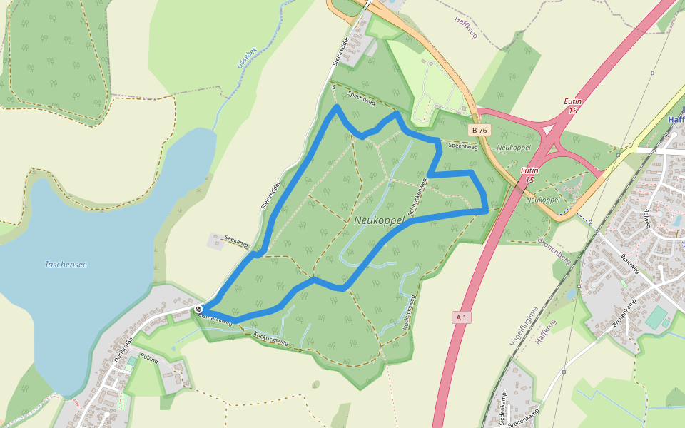 Neukoppel walking route map in Scharbeutz