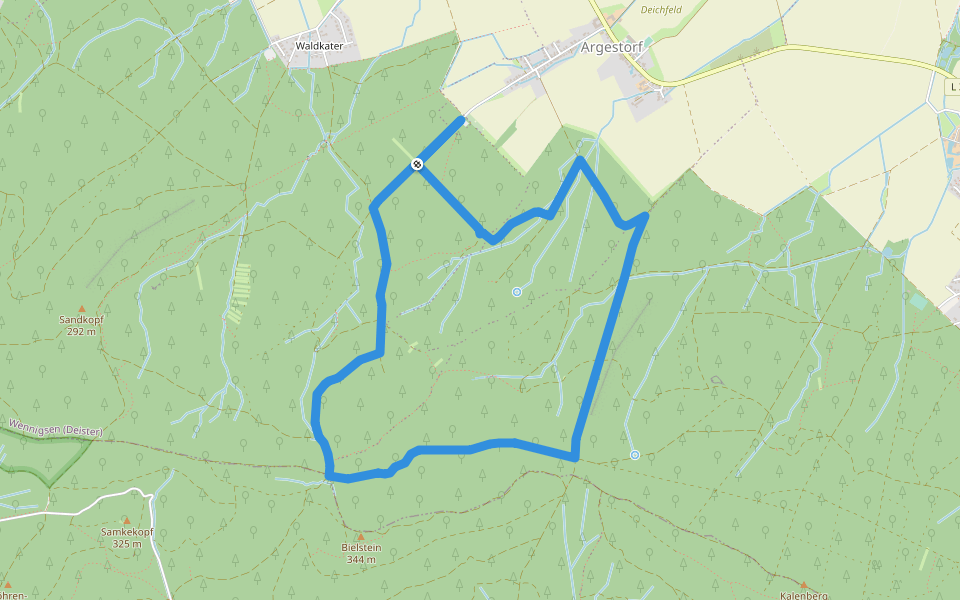 W3 Rundwanderweg Wennigsen 3 walking route map in Wennigsen (Deister)