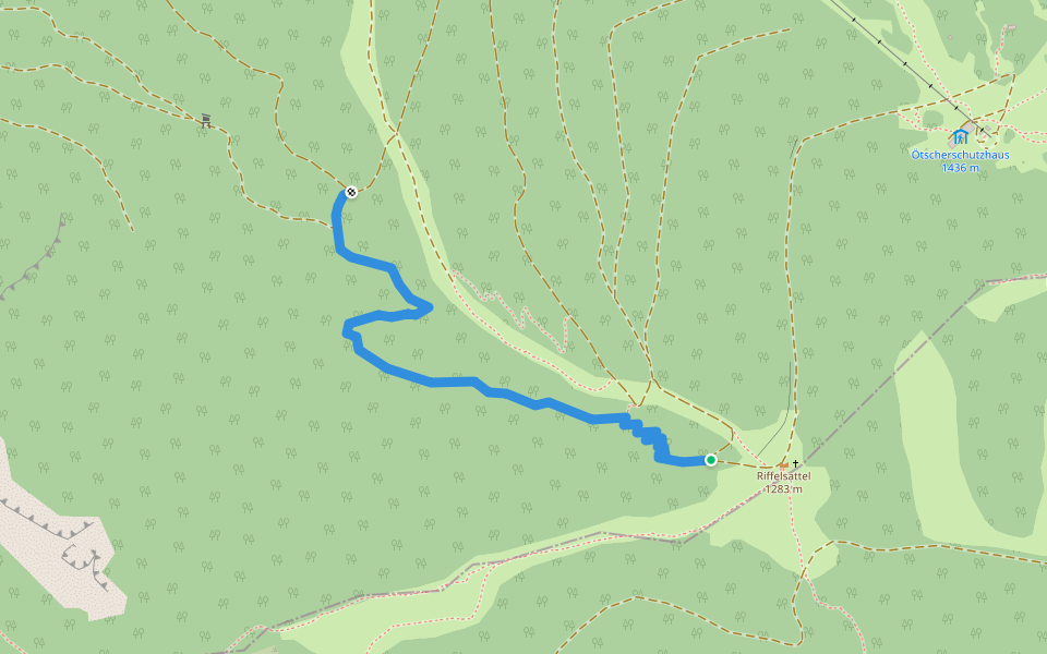 Riffelsattel walking route map in Lackenhof