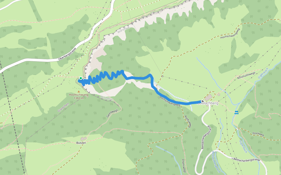 Engloch - Bettlachberg walking route map in Grenchen