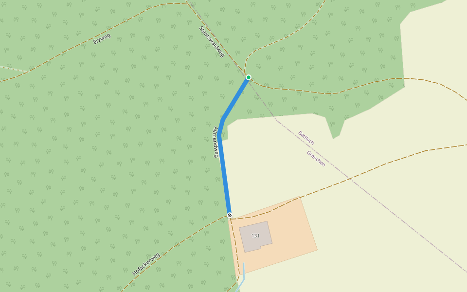 Höfli - Höfli walking route map in Grenchen