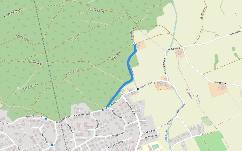 Höfli - fixme walking route map in Grenchen