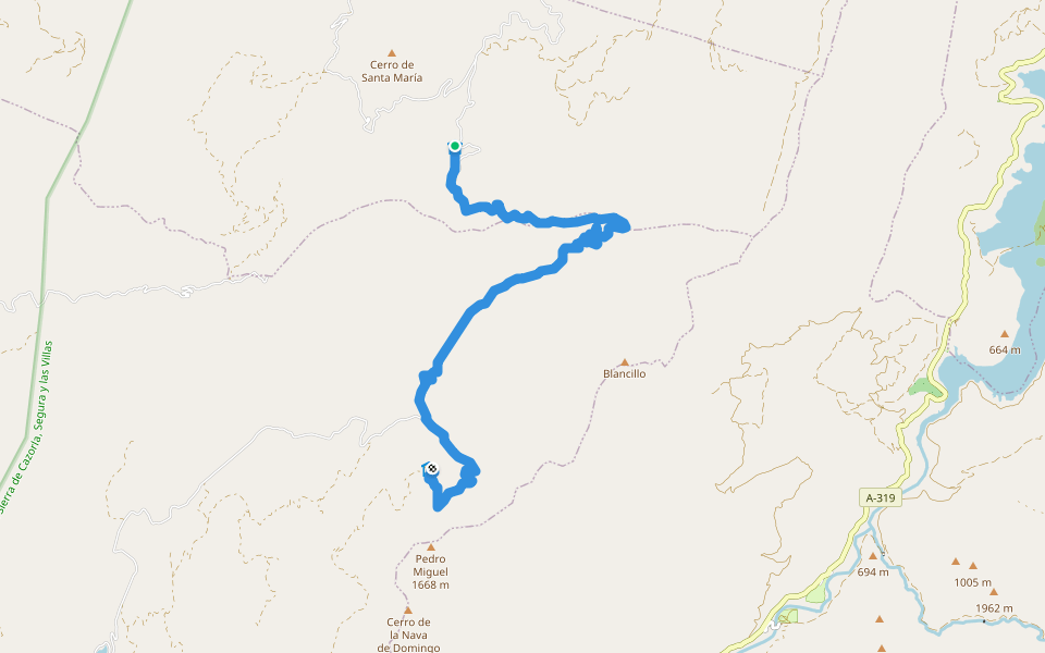 GR 247 (08/21) walking route map in Iznatoraf