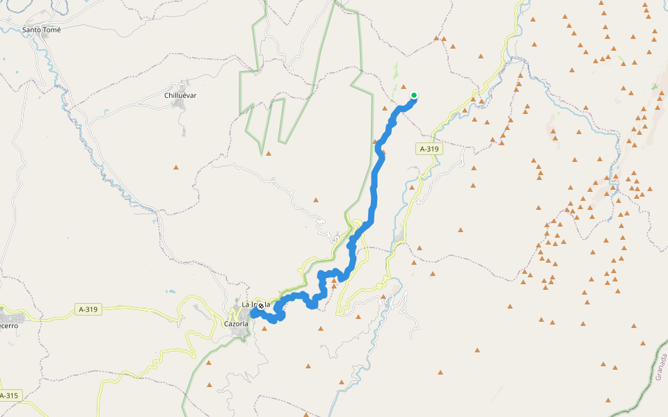 GR 247 (10/21) walking route map in Santo Tomé