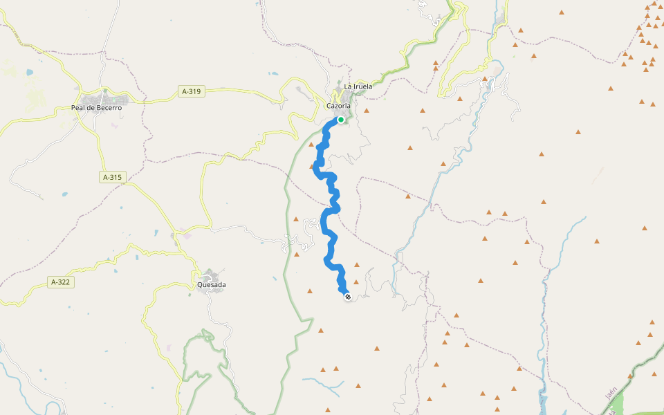 GR 247 (11/21) walking route map in Quesada