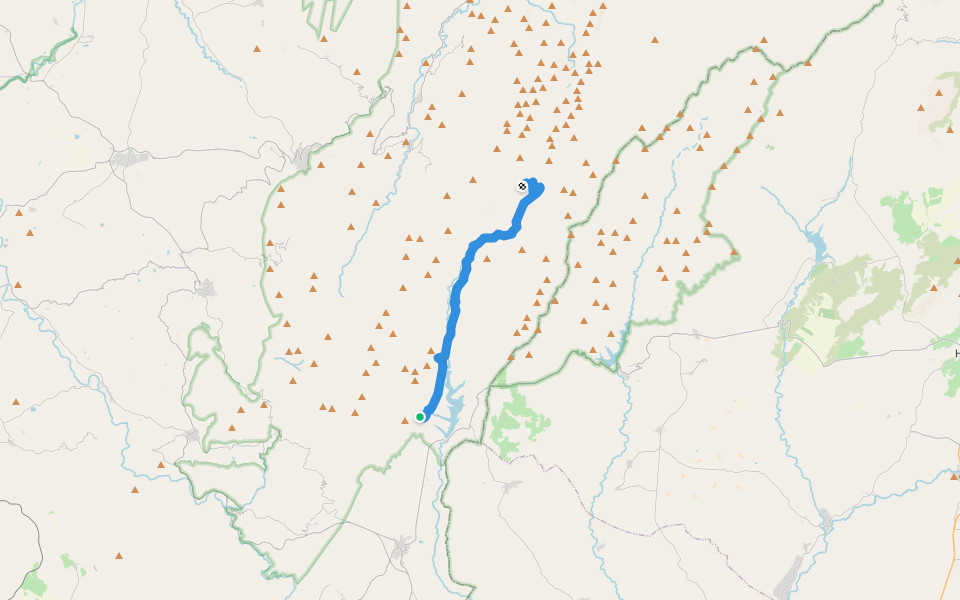GR 247 (14/21) walking route map in Pozo Alcón
